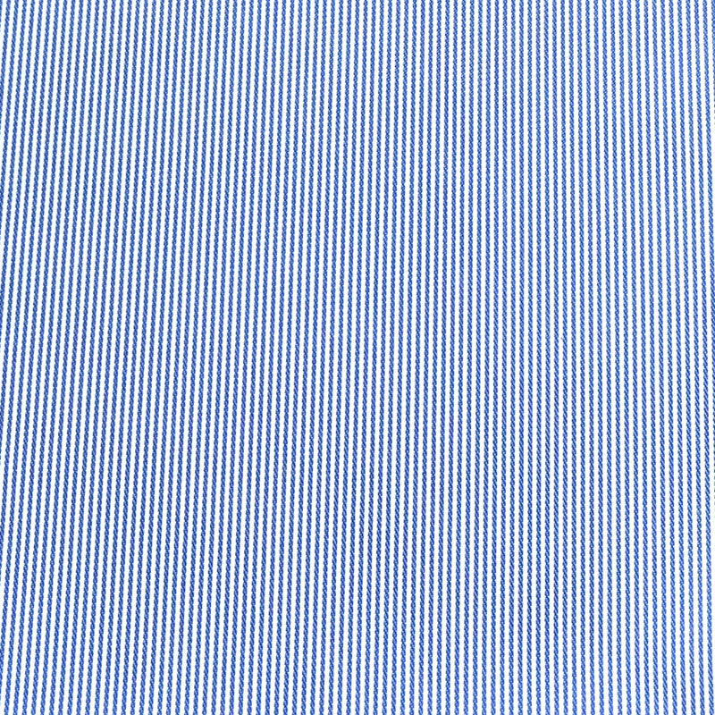 Blue Hairline Stripe Polyester Blend Shirting