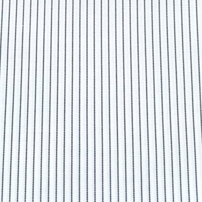 Grey/Off-white Pinstripe Polyester Blend Shirting