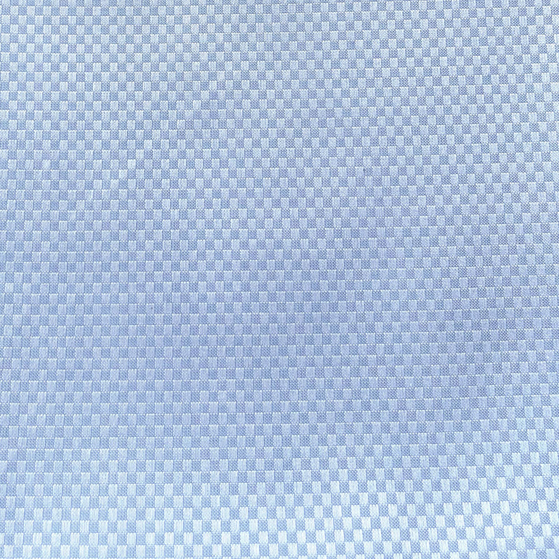 Blue Checkerboard Cotton Shirting