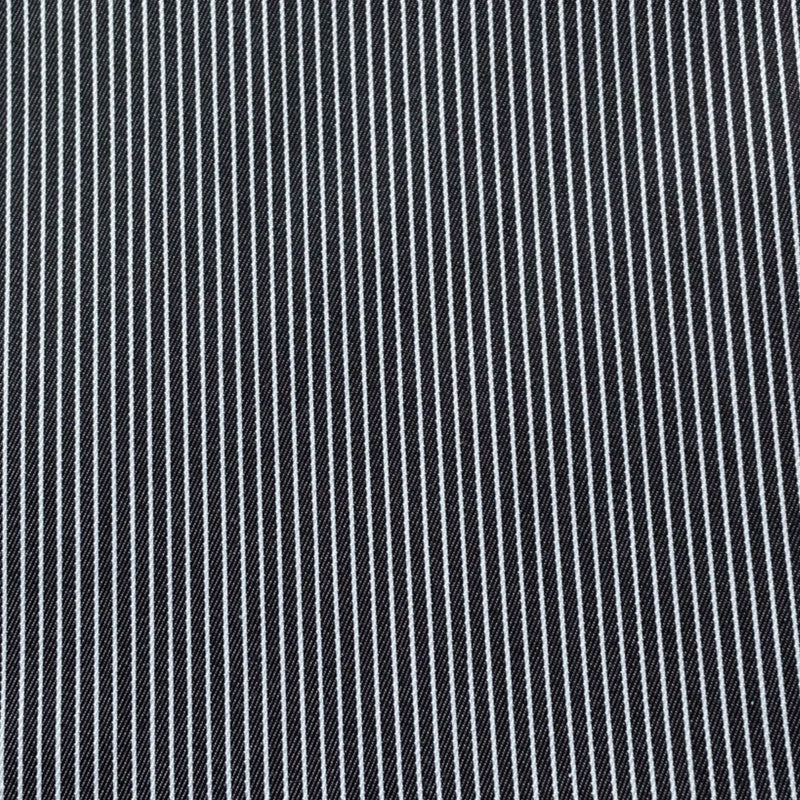 Black Pinstripe Cotton Shirting