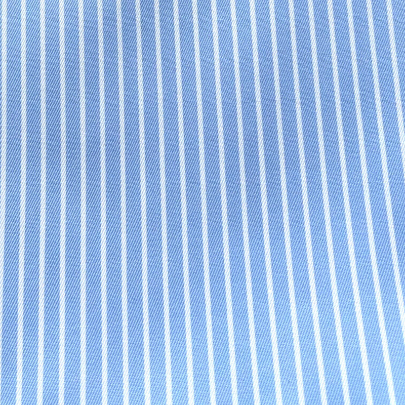 Sky Blue Pencil Stripe Cotton Shirting