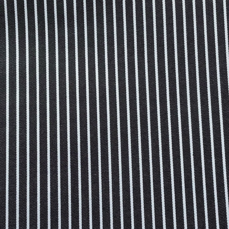 Black Pencil Stripe Cotton Shirting