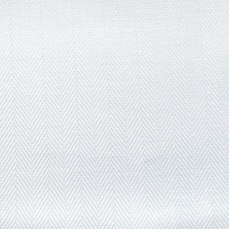 White Herringbone Cotton Blend Shirting