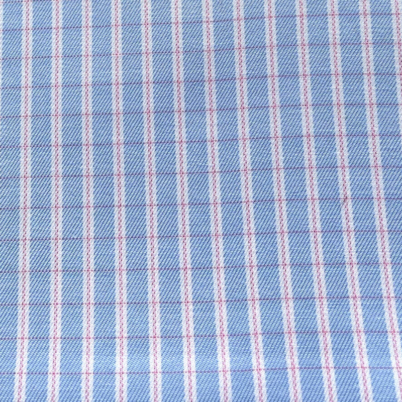 Pink Dupplin Checks Cotton Blend Shirting