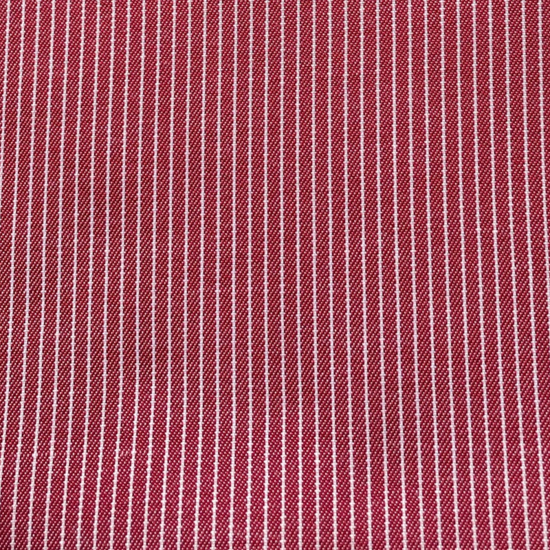 Red/White Pinstripe Cotton Blend Shirting